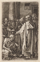 KG 00525
<br/>
Petrus en Johannes genezen de kreupele
<br/>
<em>Dürer, Albrecht (1471-1528) - copie naar</em>